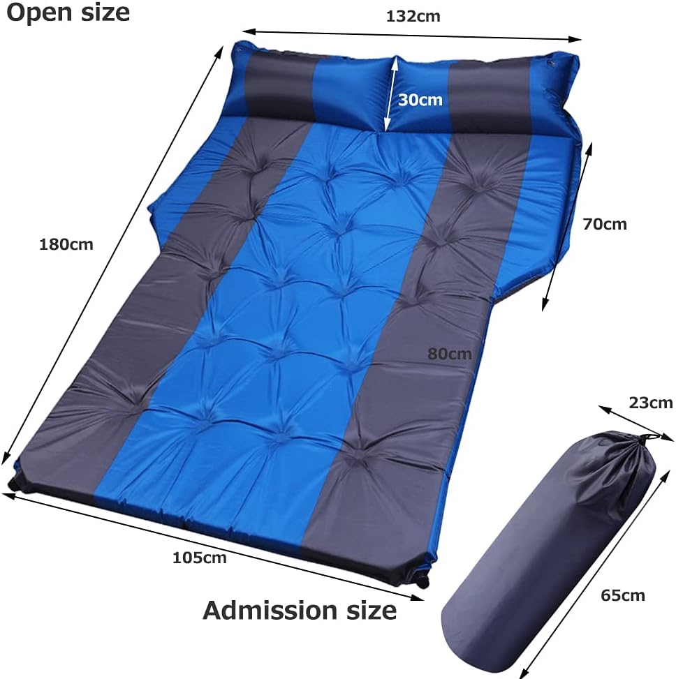 Automatic Car Air Mattress – Portable SUV Trunk Travel Air Bed, Camping Outdoor Mattress with Storage Bag (A-Blue) 🚗💤