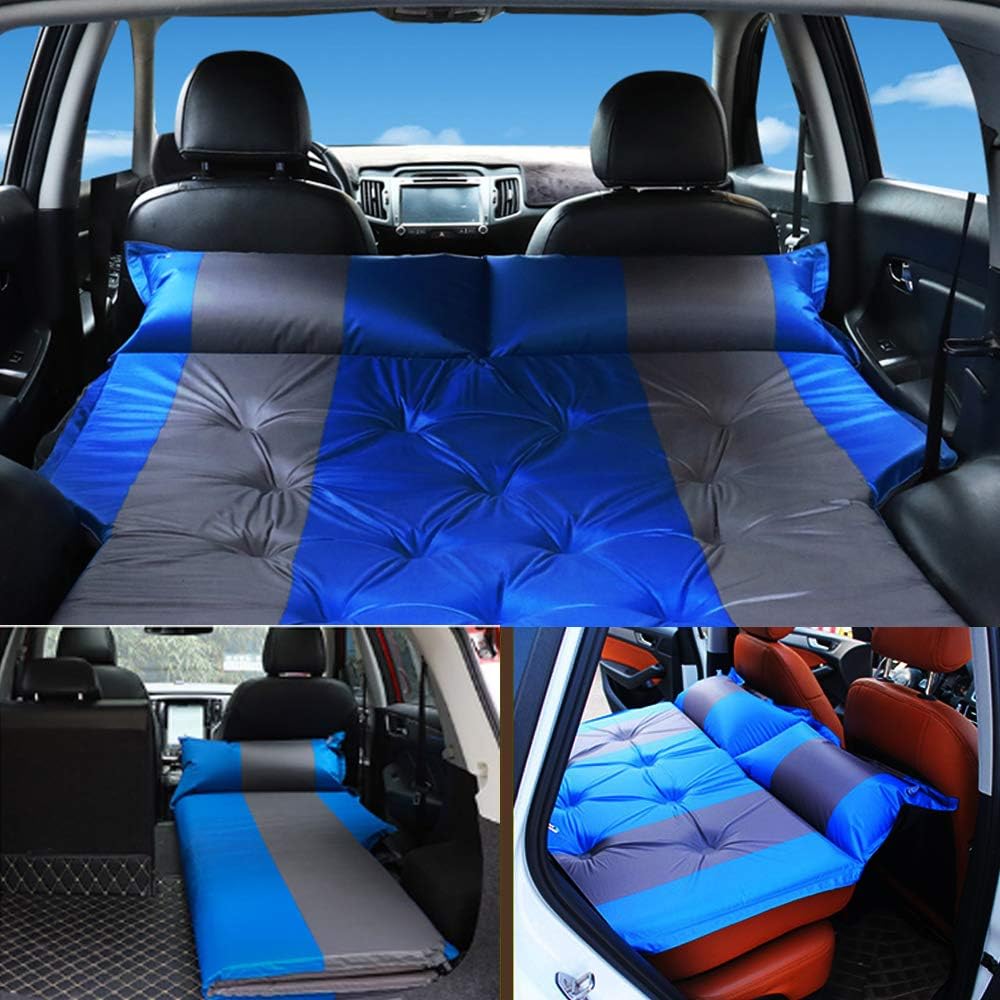 Automatic Car Air Mattress – Portable SUV Trunk Travel Air Bed, Camping Outdoor Mattress with Storage Bag (A-Blue) 🚗💤