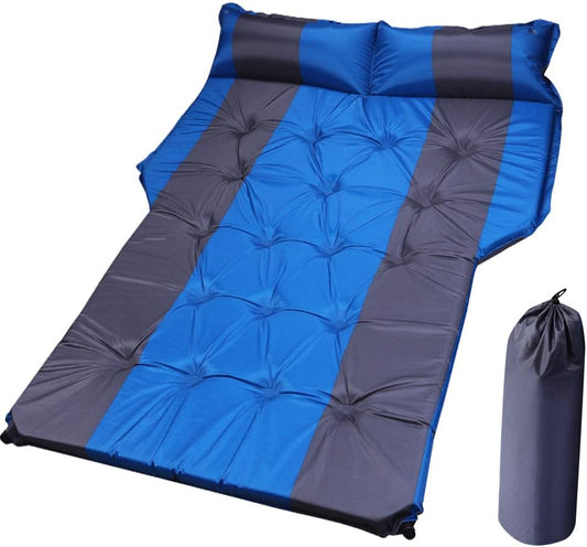 Automatic Car Air Mattress – Portable SUV Trunk Travel Air Bed, Camping Outdoor Mattress with Storage Bag (A-Blue) 🚗💤