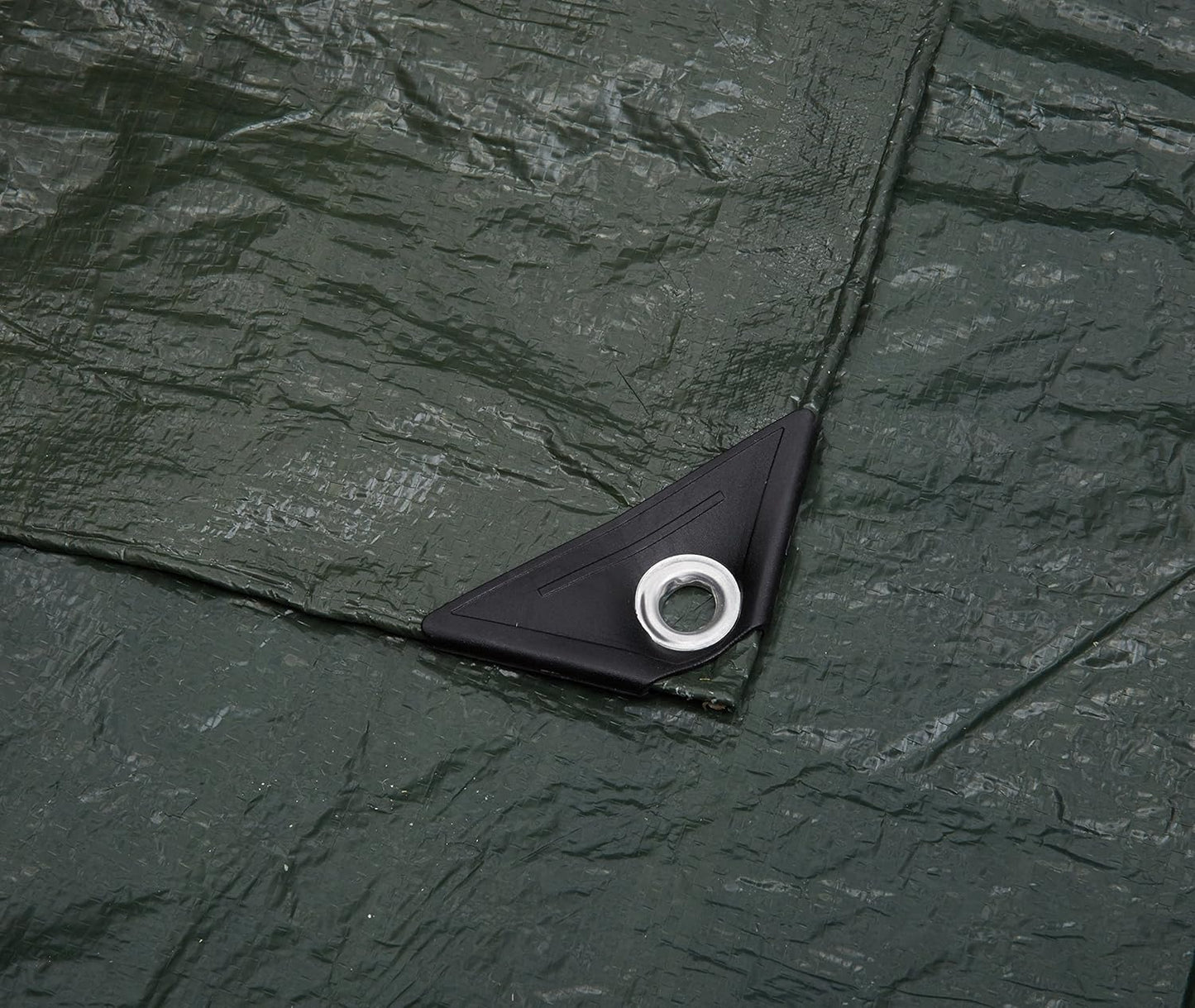 Basics Waterproof Camping Tarp, 9.5 Feet x 11.3 Feet, Dark Green